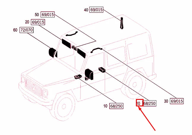 NEW MERCEDES-BENZ G W463 REAR ASHTRAY A46381004309116