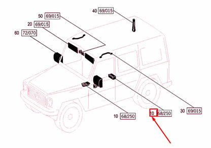NEW MERCEDES-BENZ G W463 REAR ASHTRAY A46381004309116