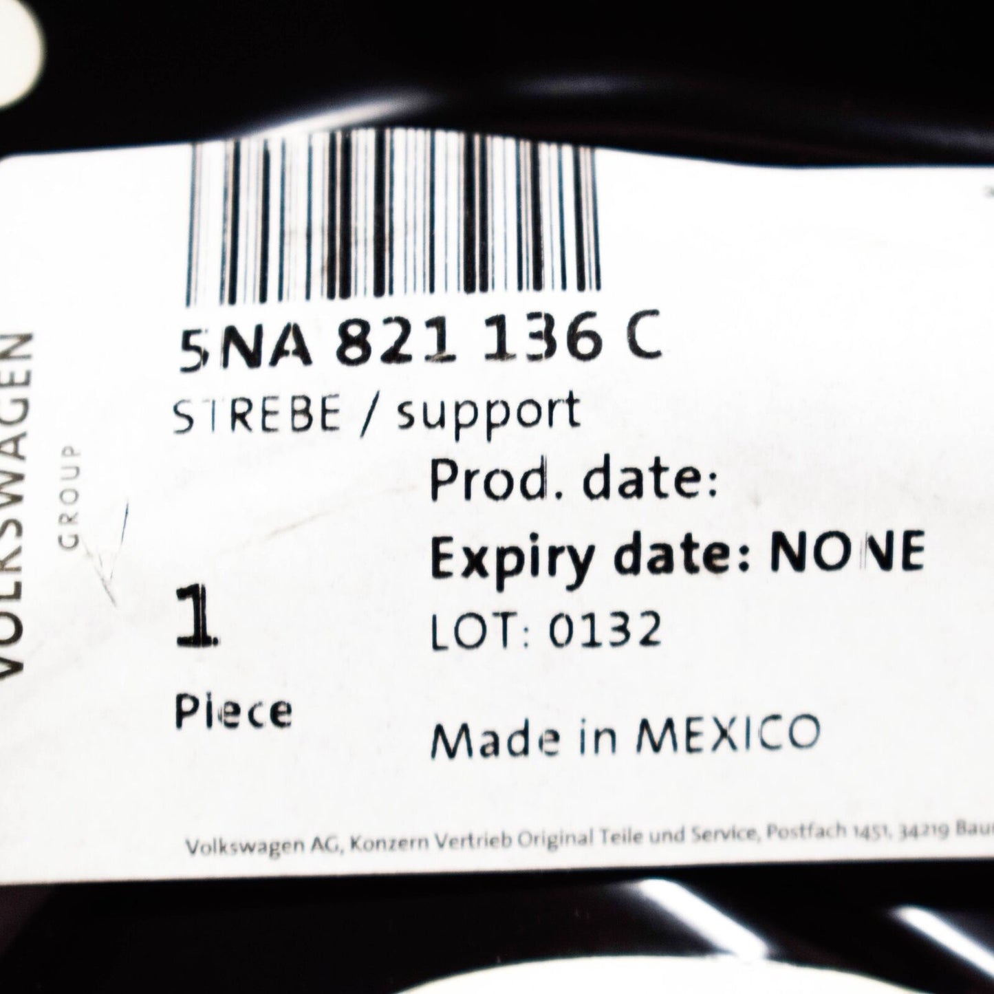 NEW VOLKSWAGEN TIGUAN MK2 FRONT RIGHT FENDER WING BRACKET 5NA821136C ORIGINAL