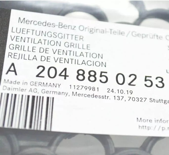 NEW MB C-CLASS W204 AMG FRONT BUMPER FOG GRILLE A2048850353 A2048850253