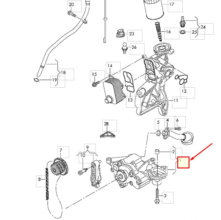 NEW VOLKSWAGEN TIGUAN MK1 ENGINE OIL PUMP 06J115105AG ORIGINAL