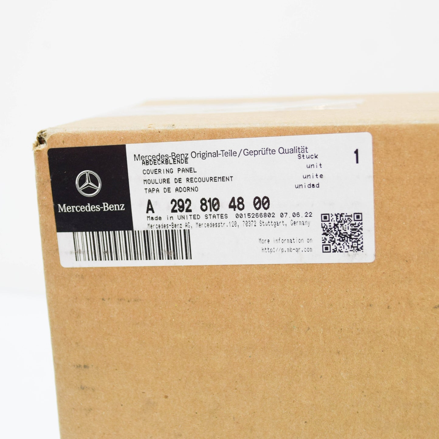 NEW MB GLE C292 FRONT RIGHT DOOR MIRROR LOWER COVER TRIM A2928104800 ORIGINAL