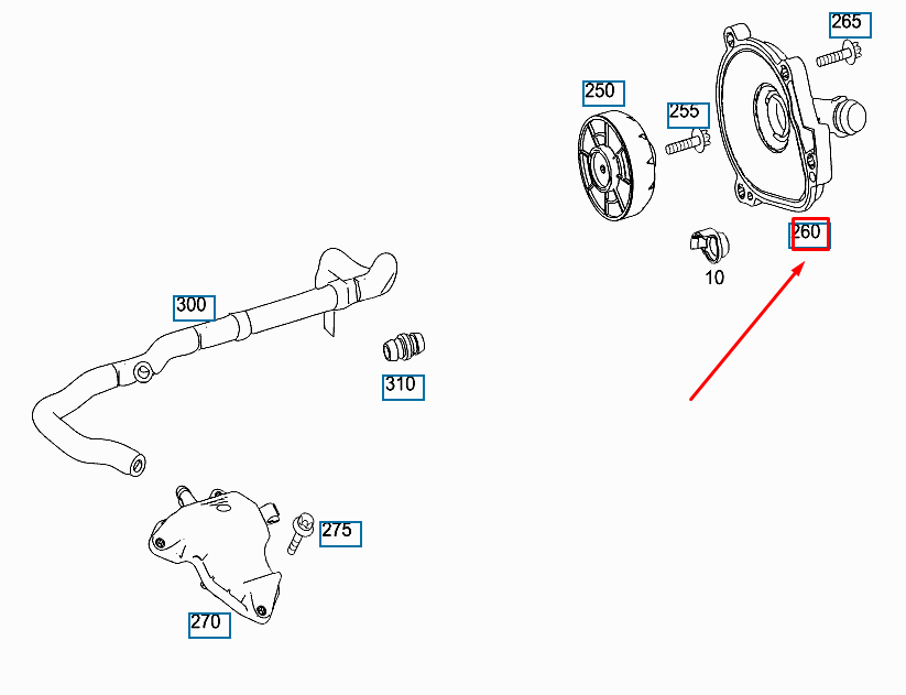 NEW MERCEDES-BENZ C W204 CRANKCASE OIL SEPARATOR COVER A2720100631 ORIGINAL