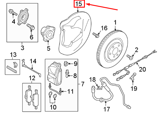 NEW AUDI A5 8W6 FRONT LEFT BRAKE DUST SHIELD 4M0615311G ORIGINAL