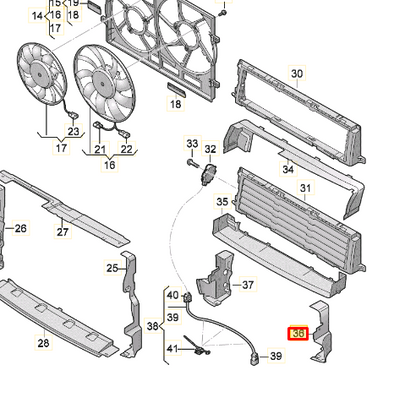 NEW AUDI Q3 F3 SPORTBACK LEFT RADIATOR AIR DUCT 83A121283L ORIGINAL
