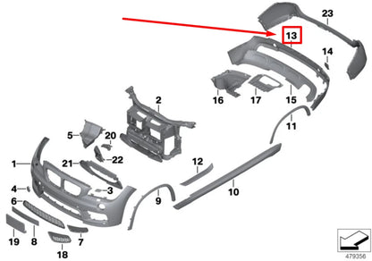 NEW BMW X1 E84 REAR BUMPER LOWER COVER 8039898 51128039898 ORIGINAL