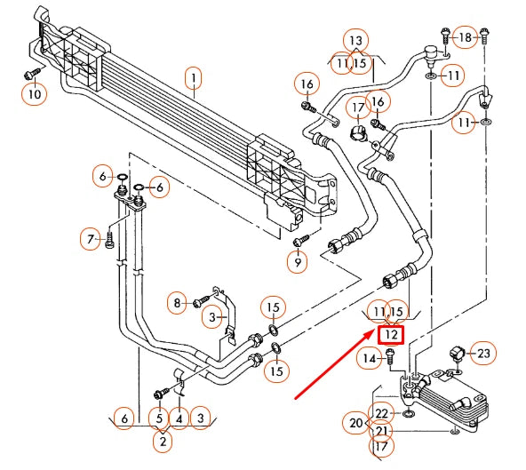NEW VW PASSAT CC MK1 OIL RETURN PRESSURE LINE 3C0317801L ORIGINAL