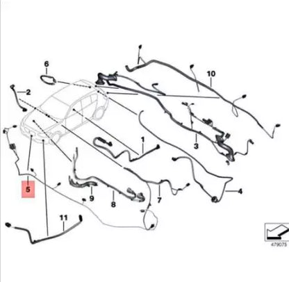 NEW BMW 3 GT F34 FRONT APRON WIRING HARNESS 9326082 61129326082 ORIGINAL