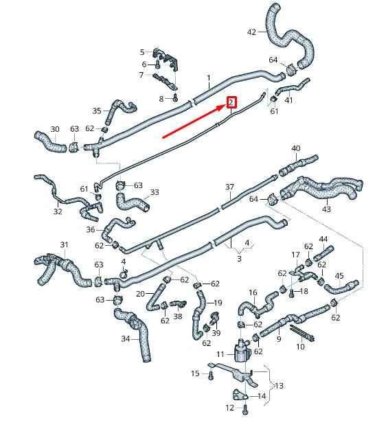 NEW AUDI R8 4S ENGINE BREATHER LINE 4S0121465D ORIGINAL