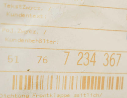 NEW BMW X3 F25 ENGINE BONNET SIDE SEAL 51767234367 7234367 ORIGINAL