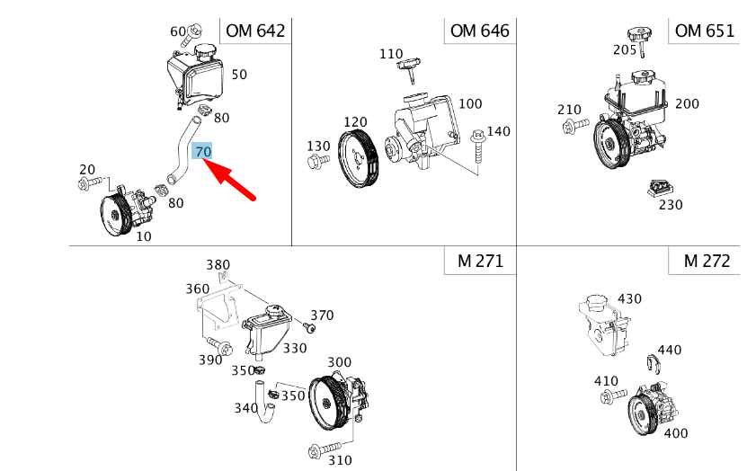 NEW MB SPRINTER W906 OIL CONTAINER TO STEERING PUMP HOSE A0029979652 ORIGINAL