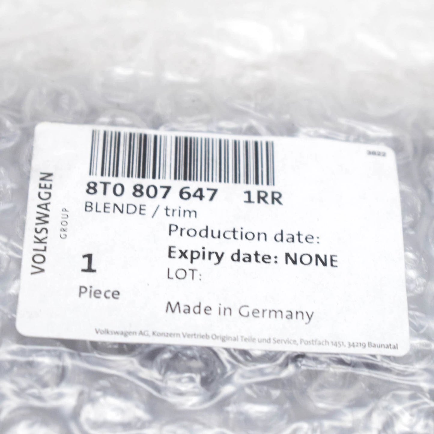 NEW AUDI A5 8T3 FRONT LOWER GRILL TRIM PLATINUM 8T08076471RR