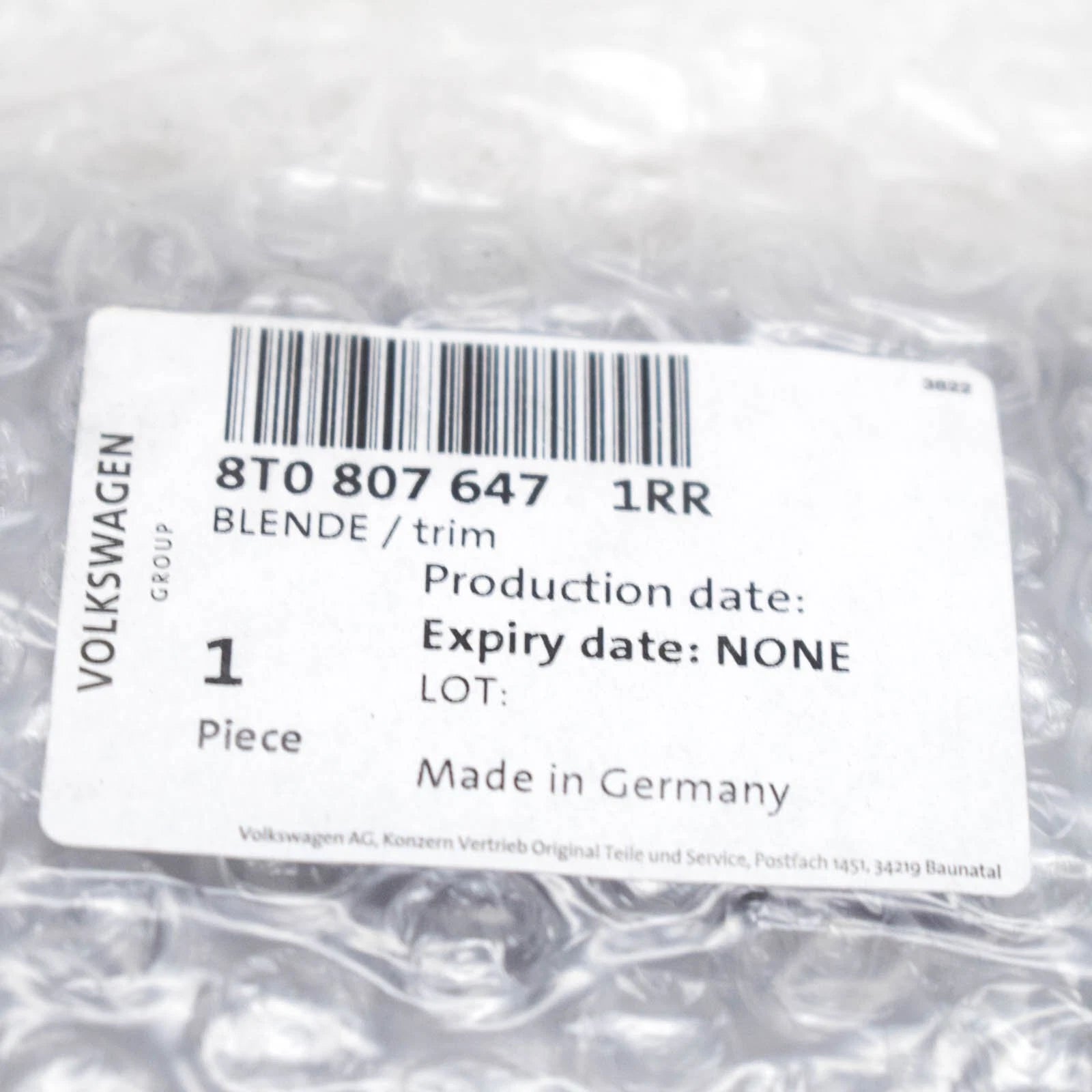 NEW AUDI A5 8T3 FRONT LOWER GRILL TRIM PLATINUM 8T08076471RR