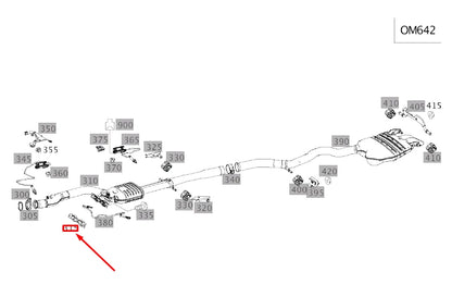 NEW MERCEDES-BENZ S W222 EXHAUST CENTER MUFFLER BRACKET A2224914041 ORIGINAL