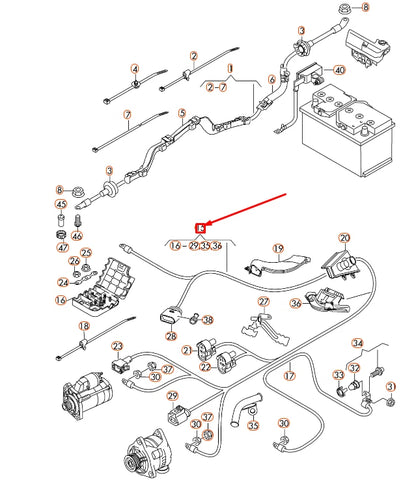 NEW AUDI A4 B8 STARTER AND ALTERNATOR WIRING SET 8K0971228 ORIGINAL
