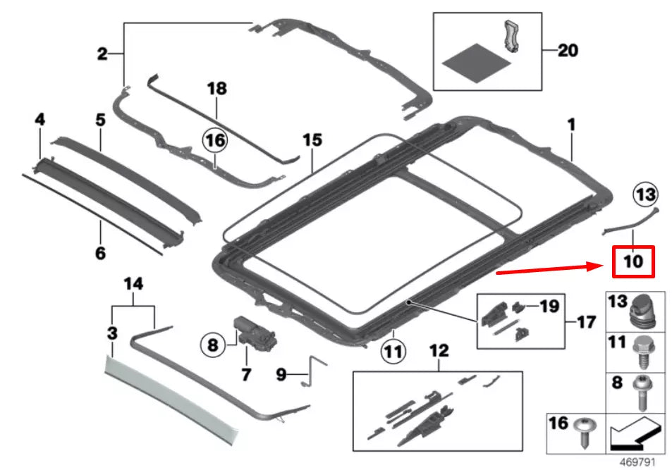 NEW BMW X5 E70 SUNROOF DRAIN HOSE 7160027 54137160027 ORIGINAL