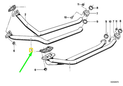 NEW BMW 5 E28 EXHAUST PIPE CYL. 1-3 18111177176 1177176 ORIGINAL