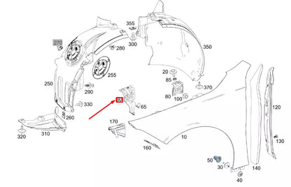NEW MERCEDES-BENZ A W177 FRONT RIGHT FENDER FRONT BRACKET A1778802000 ORIGINAL