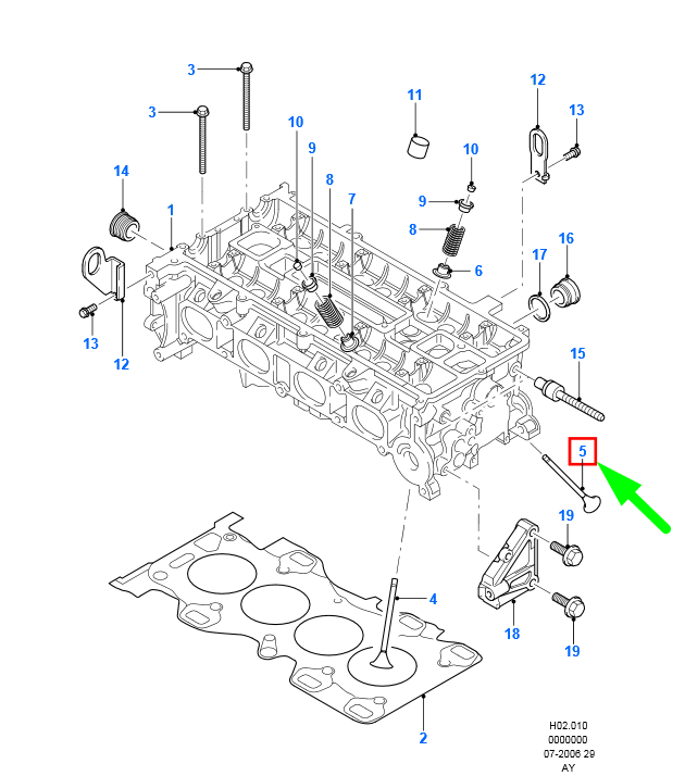 new ford mondeo mk3 exhaust valve 1s7g-6505-d7f 1675265 original
