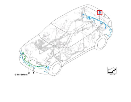 NEW BMW X4 G02 M F98 REAR BUMPER PDC WIRING HARNESS LOOM 61125A209B6 ORIGINAL