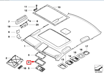 NEW BMW 5 E39 HANDS FREE TELEPHONE BRACKET FRAME 51442268975 ORIGINAL