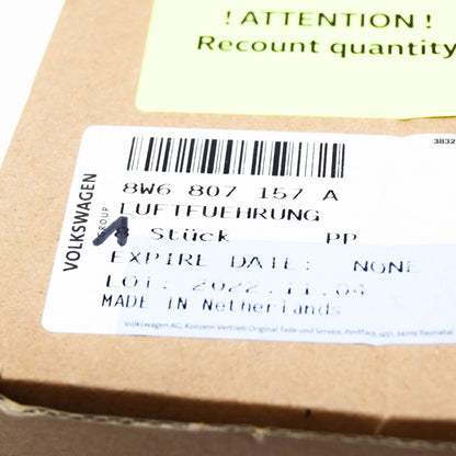 NEW AUDI RS5 F5A FRONT LEFT AIR DUCT 8W6807157A ORIGINAL