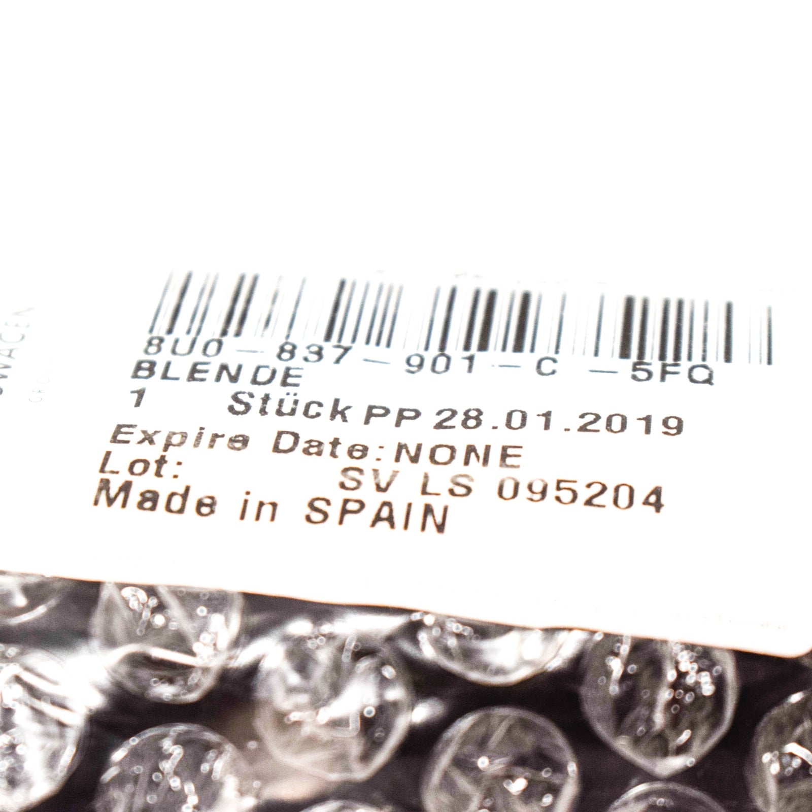 NEW AUDI Q3 8U FRONT LEFT DOOR EXTERIOR B-PILLAR TRIM 8U0837901C5FQ ORIGINAL