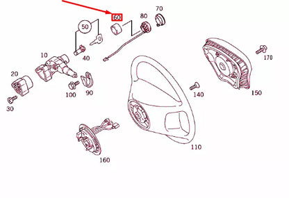 NEW MERCEDES-BENZ SLK R170 IGNITION LOCK SHIELD COVER A2024620423 ORIGINAL