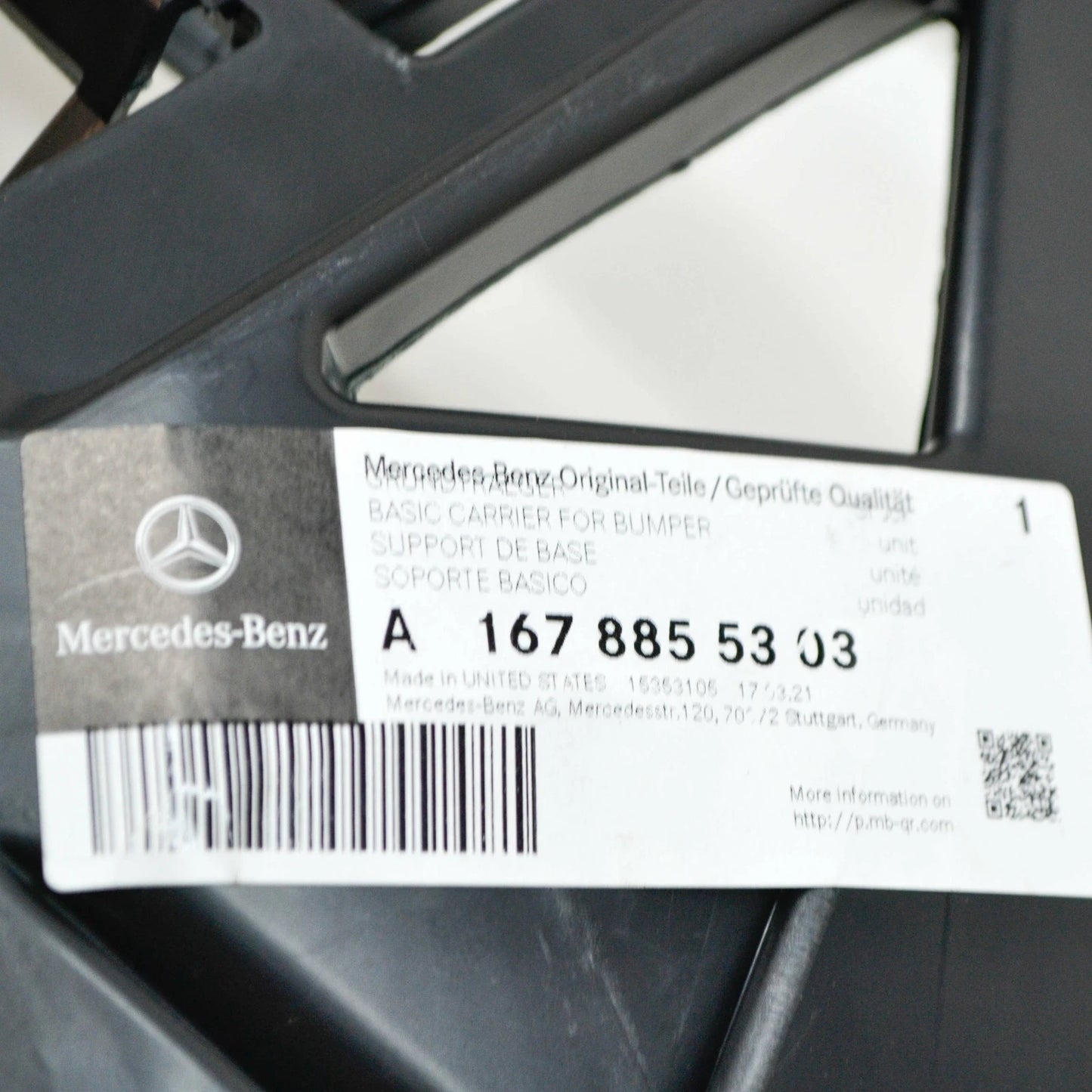 NEW MB GLE W167 AMG FRONT LEFT INNER BUMPER BRACKET A1678855303 ORIGINAL