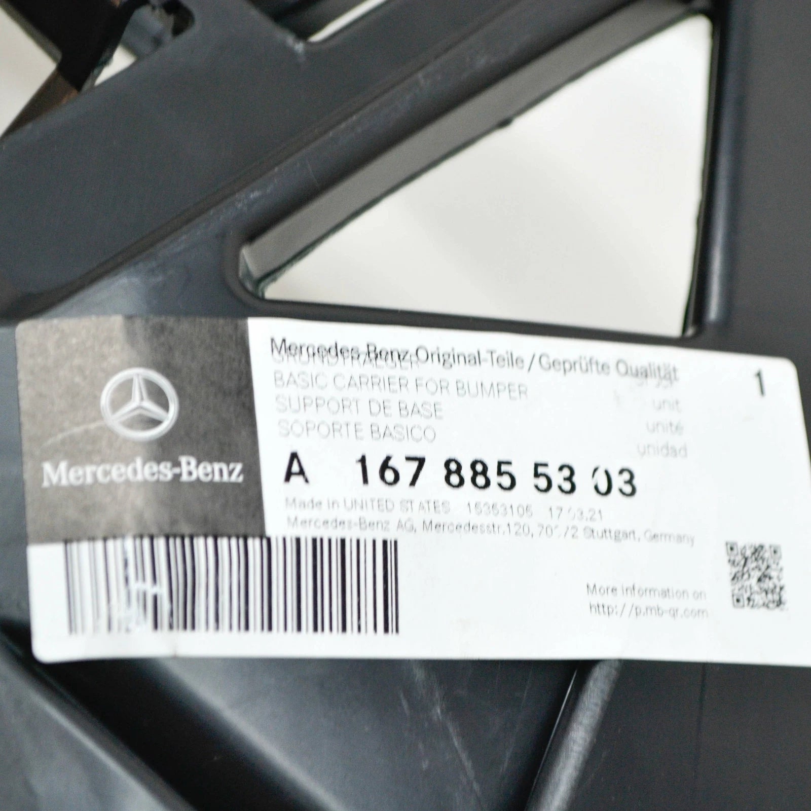 NEW MB GLE W167 AMG FRONT LEFT INNER BUMPER BRACKET A1678855303 ORIGINAL