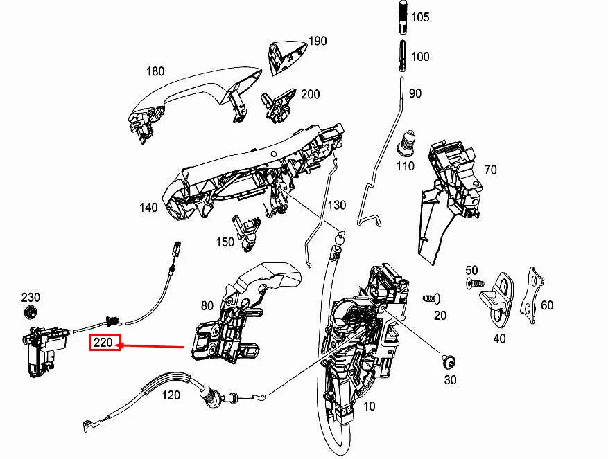 NEW MERCEDES-BENZ E W213 FRONT LEFT DOOR CLOSING ASSIST A2137600300 ORIGINAL