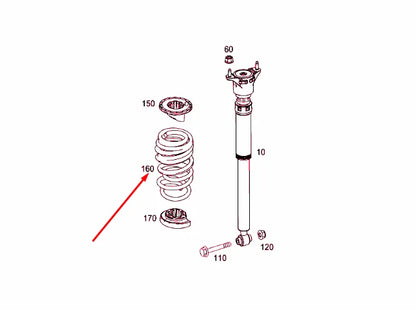 NEW MERCEDES-BENZ B W246 REAR HELICAL COIL SPRING A2463243004 ORIGINAL