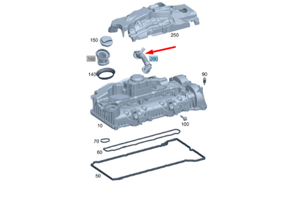 NEW MERCEDES-BENZ A W177 ENGINE VENT HOSE PIPE A6540100012 ORIGINAL
