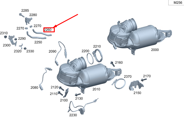 new mercedes-benz s w223 exhaust gas hose a2234923100 original