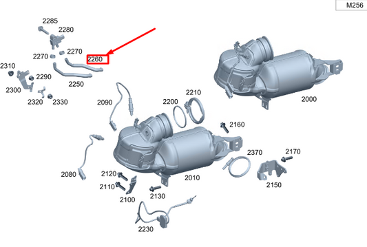 new mercedes-benz s w223 exhaust gas hose a2234923100 original