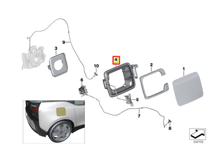 NEW BMW I3 I01 CHARGING SOCKET COVER 51177335767 ORIGINAL