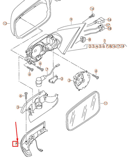 NEW VW PHAETON GP3 FRONT RIGHT DOOR MIRROR TURN INDICATOR 3D0949102B
