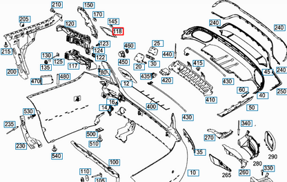 NEW MERCEDES-BENZ GLC C253 RIGHT BOTTOM CARRIER SUPPORT A2058850700 ORIGINAL