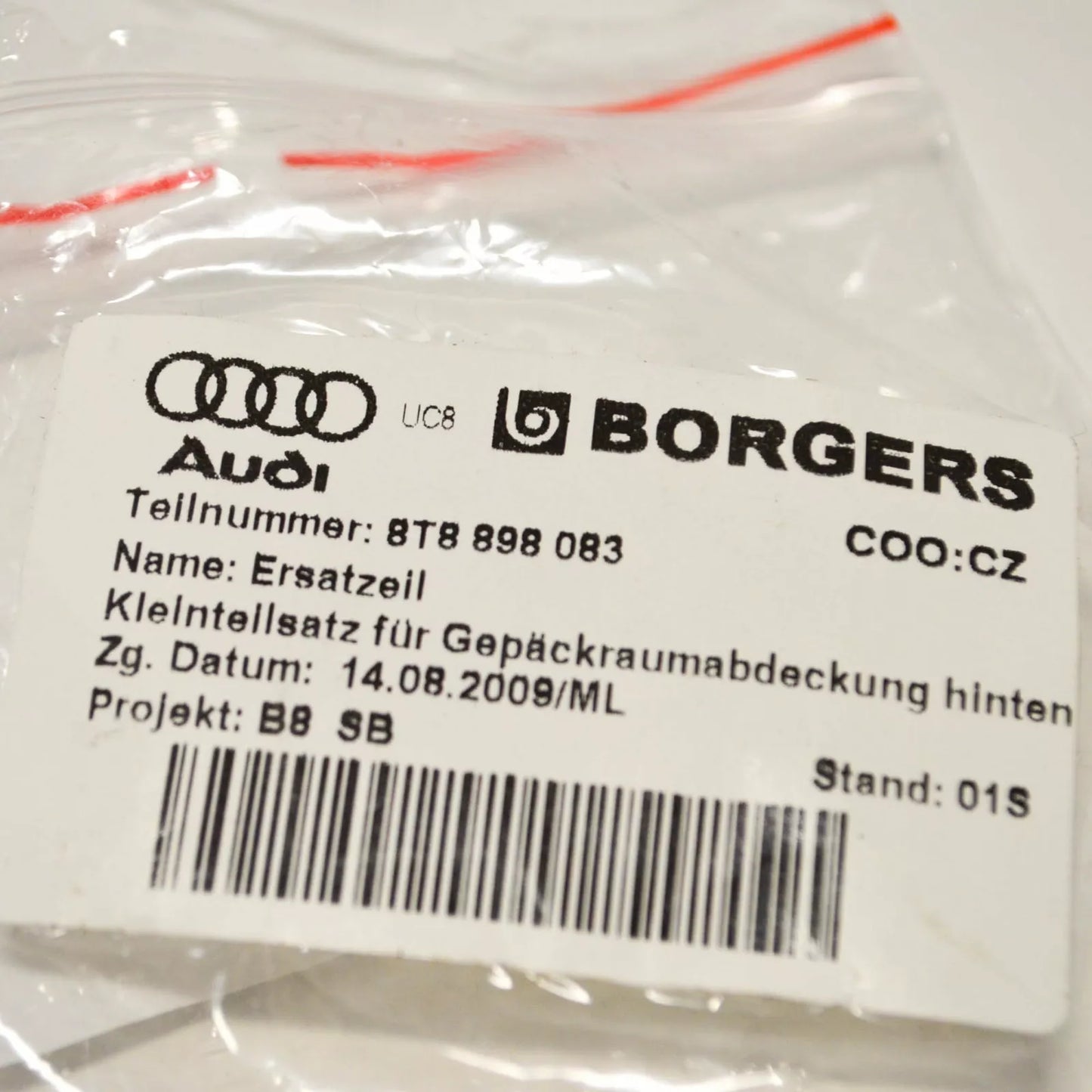 NEW AUDI A5 8T TRUNK TRAY FIXING REPAIR KIT SET 8T8898083