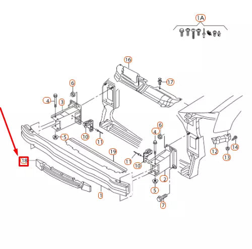NEW AUDI A5 8T FRONT BUMPER FOAM FILLED PIECE 8T0807550F ORIGINAL