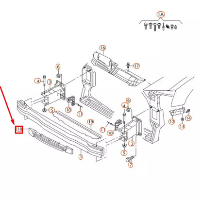 NEW AUDI A5 8T FRONT BUMPER FOAM FILLED PIECE 8T0807550F ORIGINAL