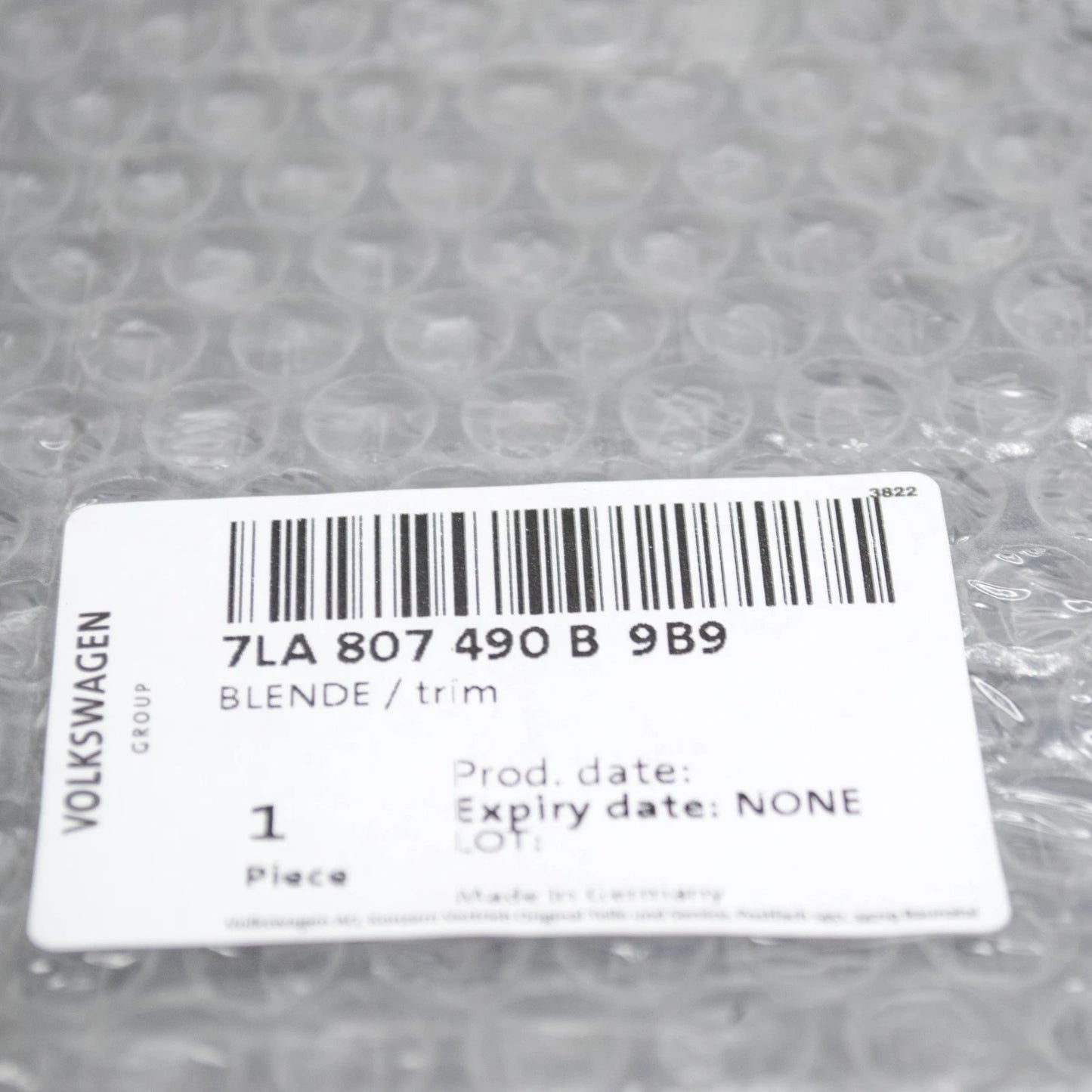 NEW VOLKSWAGEN TRANSPORTER T7 FRONT RIGHT BUMPER GRILLE 7LA807490B9B9