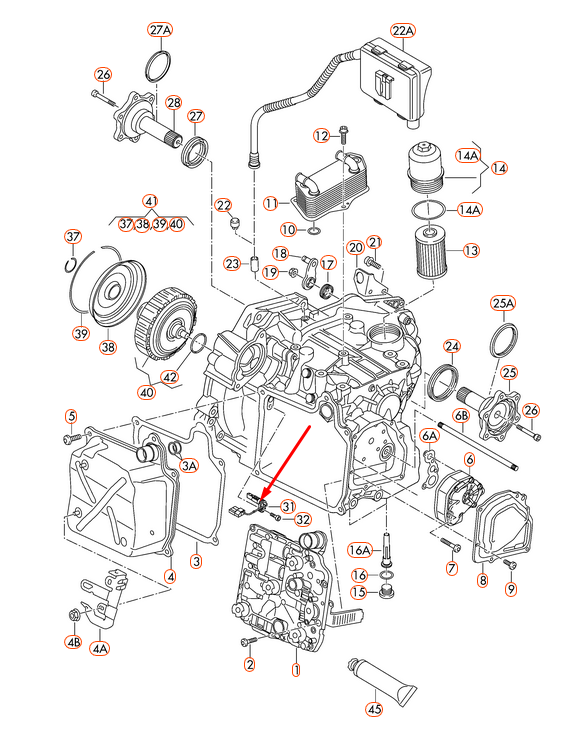 new audi q3 8u dsg crankshaft position sensor 02e927321c original