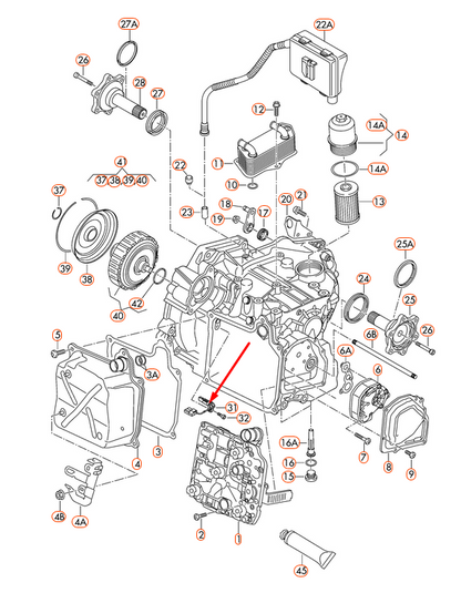 new audi q3 8u dsg crankshaft position sensor 02e927321c original