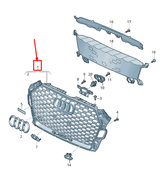 new audi a5 sportback f5 radiator grille 8w6853651ak alz 8w6853651akalz original