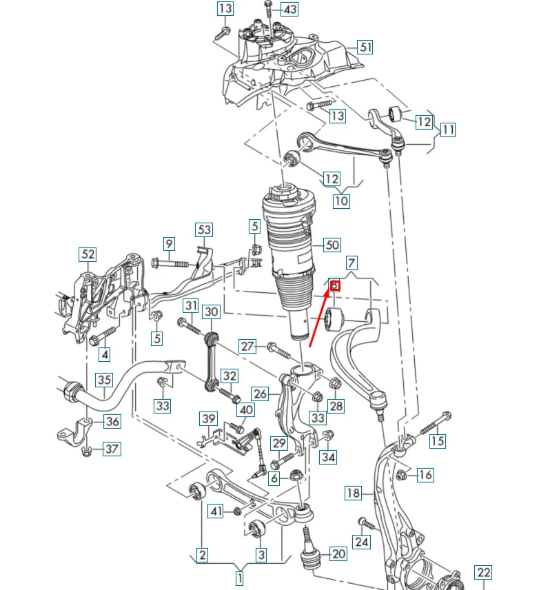 NEW AUDI A8 QUATTRO D5 FRONT SUSPENSION CONTROL ARM BUSHING 4M0407183B