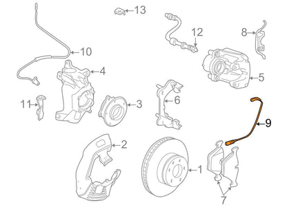 new bmw 7 e65 front right brake pad wear sensor 34356778038 original
