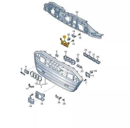 NEW AUDI A7 SPORTBACK 4K8 FRONT VIEW CAMERA BRACKET 4K8853231 2019 ORIGINAL