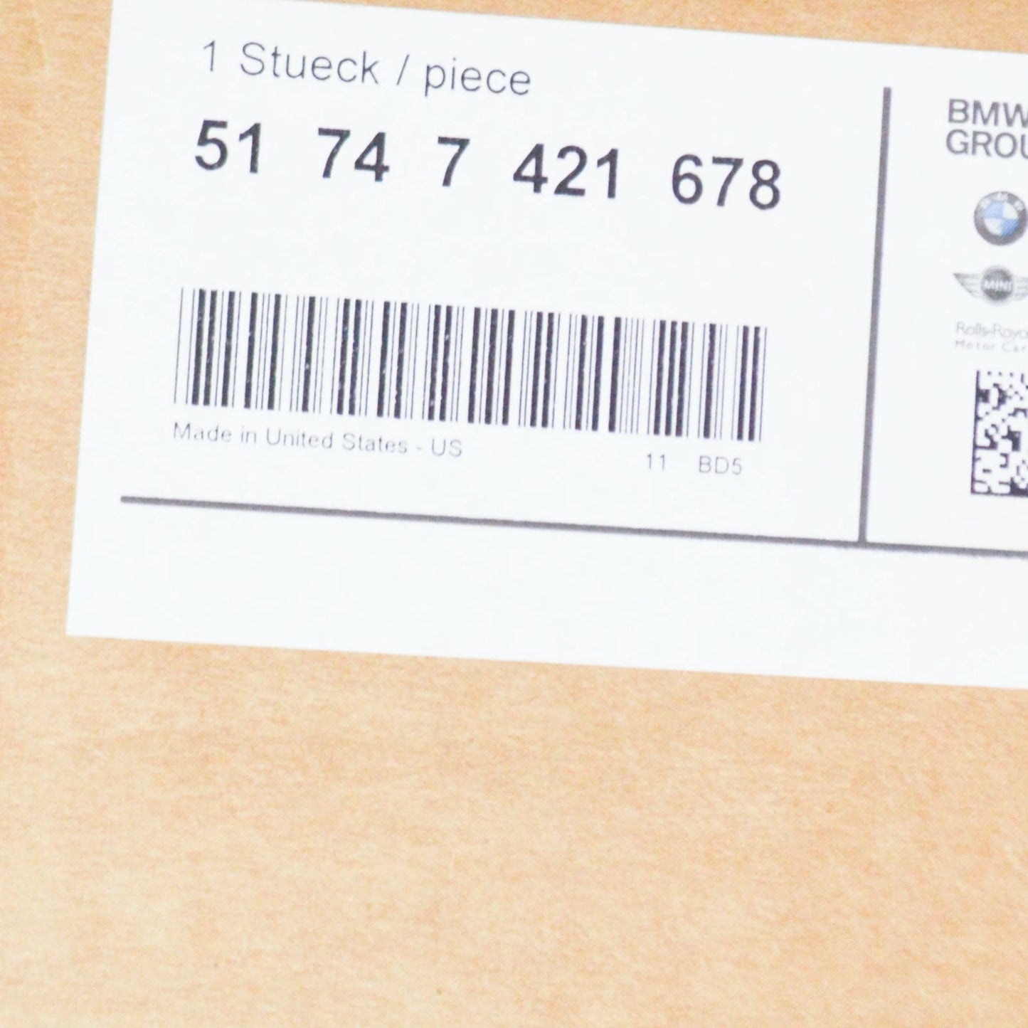 NEW BMW X7 G07 FRONT LOWER RADIATOR AIR DUCT 51747421678 ORIGINAL