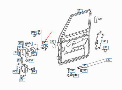 NEW MERCEDES-BENZ G W463 FRONT LEFT DOOR CHECK A4637200200 ORIGINAL